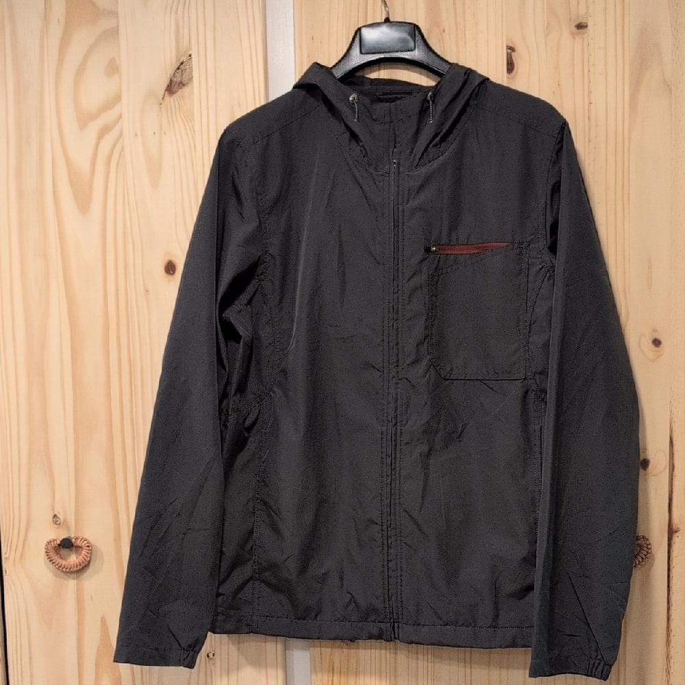 Prana Mens Windbreaker Grey Mens Large